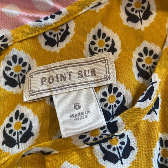Point Sur J. Crew romper, mustard yellow with navy print - Picture 8 of 10